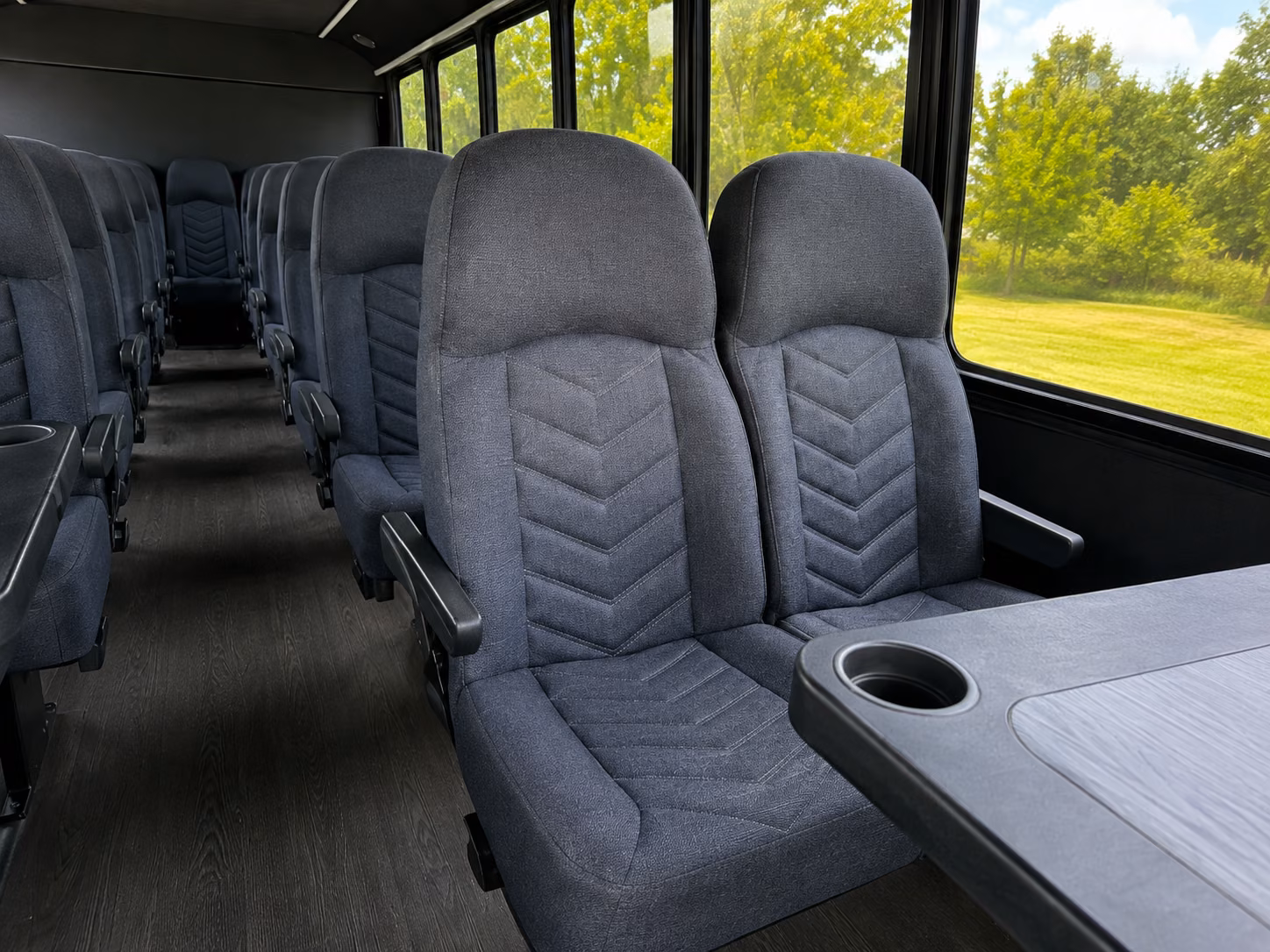 henderson 18 passenger minibus interior