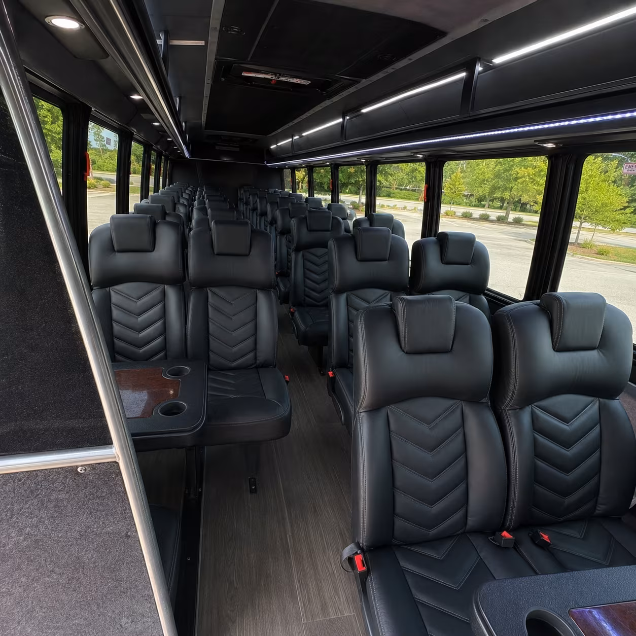 henderson 28 passenger minibus inside