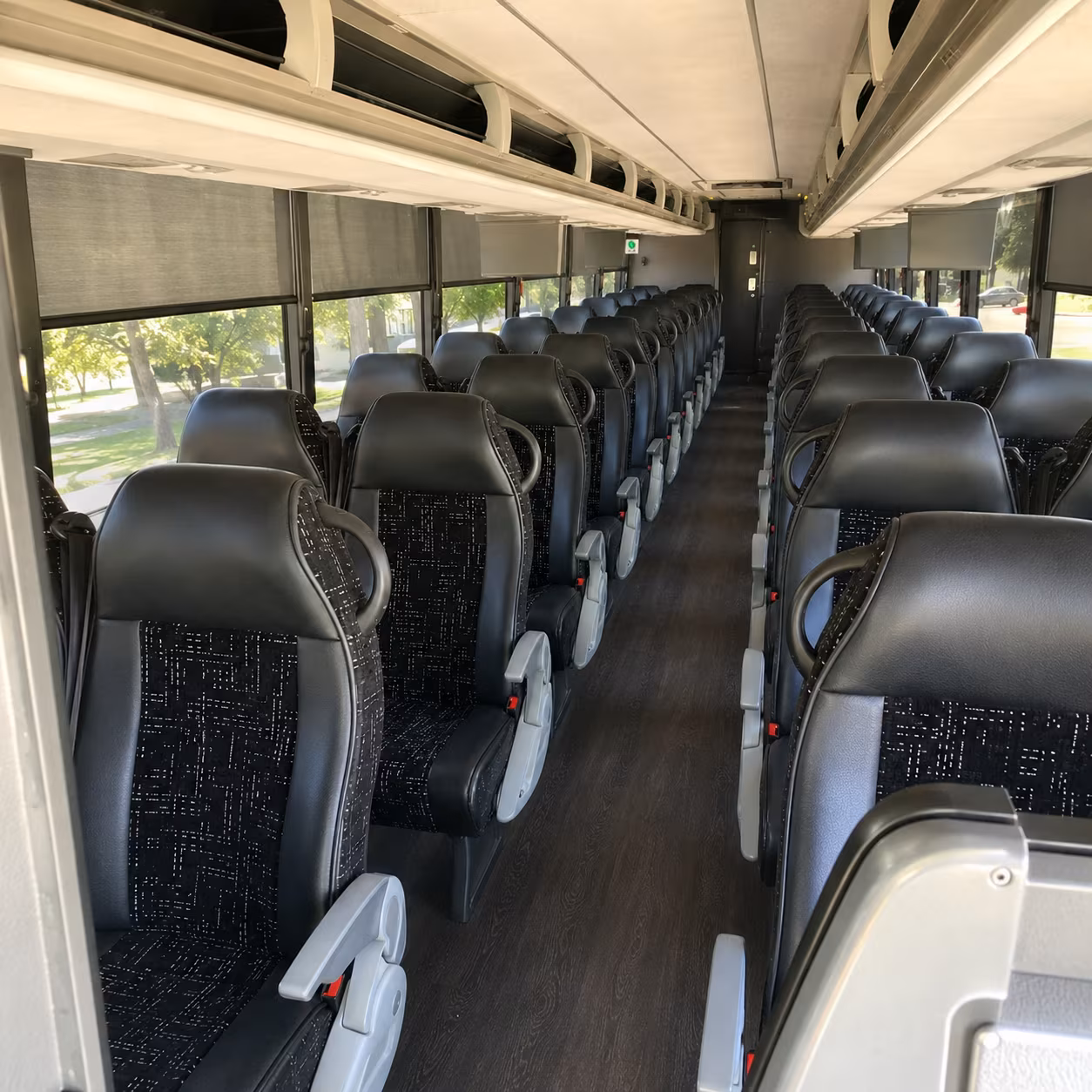 henderson 56 passenger charter bus inside