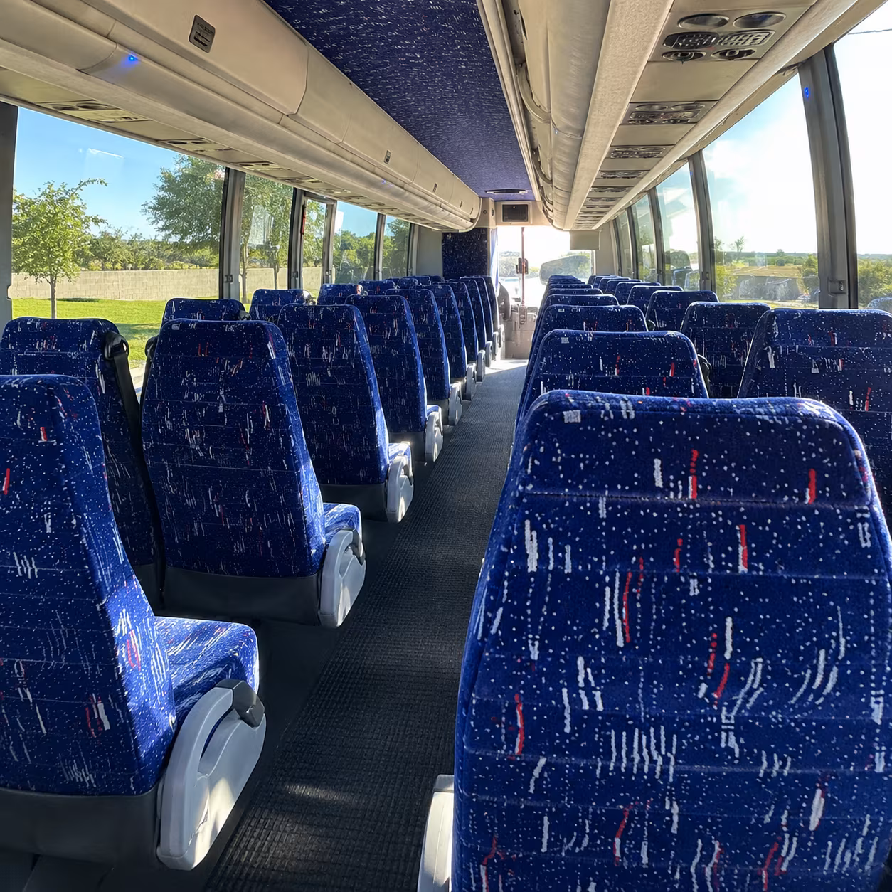 henderson 56 passenger charter bus interior